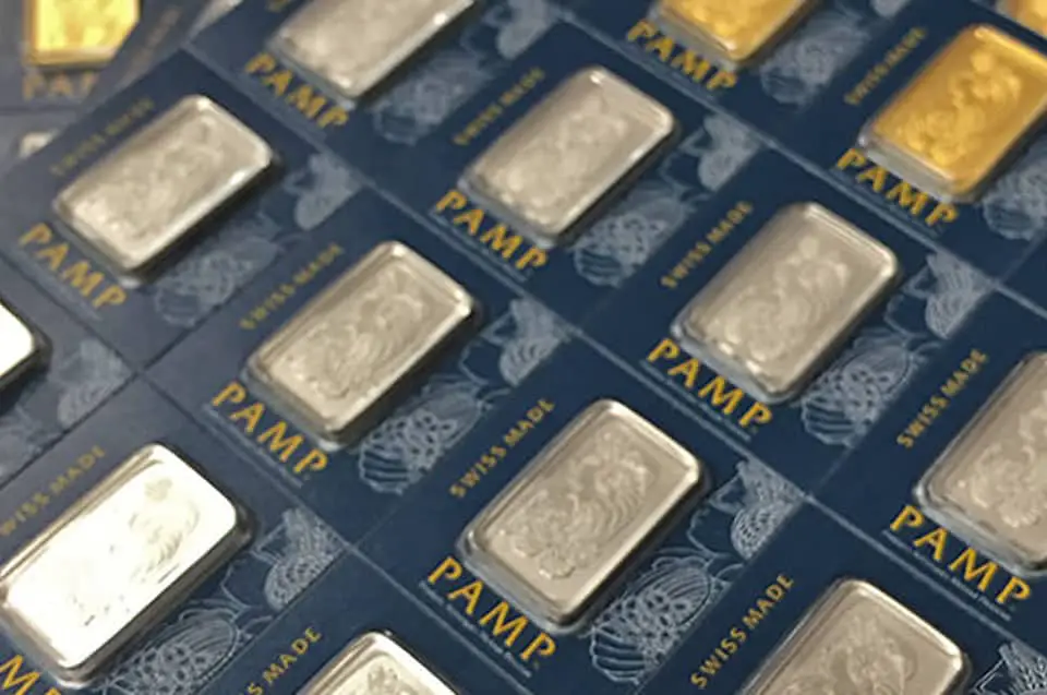 Photo with bars of precious metals for our "About" page.