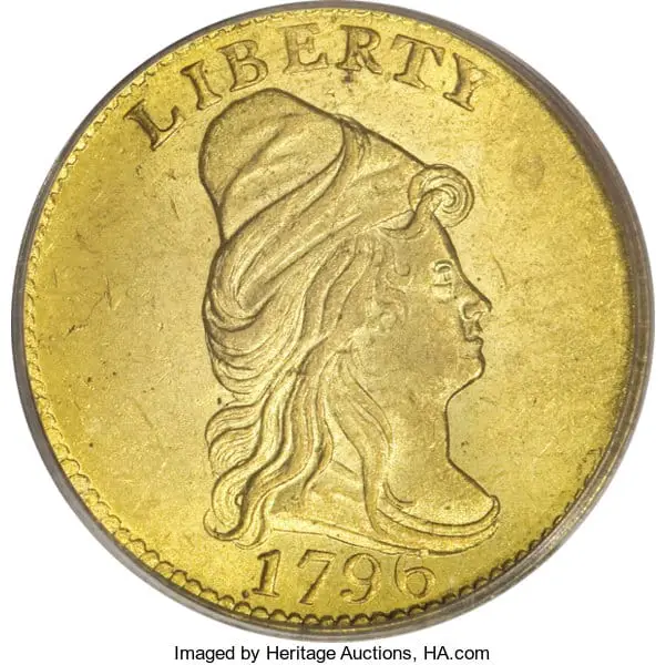 1796 Draped Bust $2.50 Gold Quarter Eagle - No Stars Coin