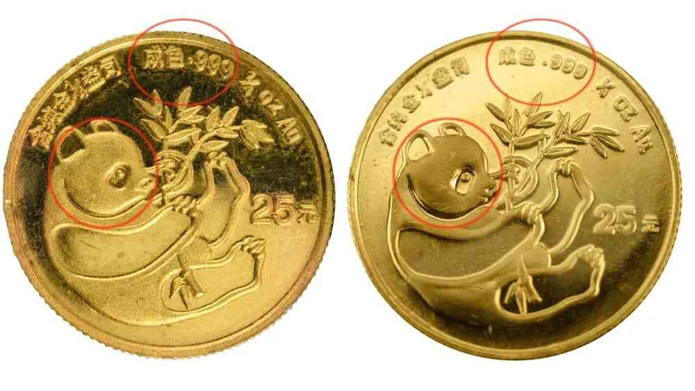 real vs fake gold coins