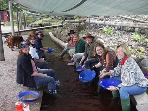 group of people Panning for gold